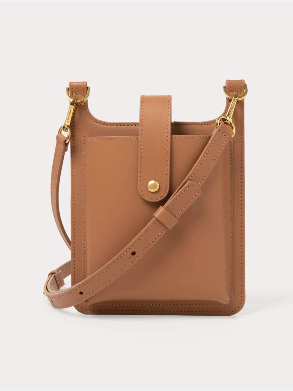 Bandolier Parker Phone Crossbody Bag in Fawn and Gold